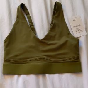 Fabletics olive green adjustable sports bra